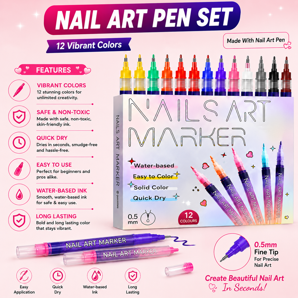 Nail Art Pen Box