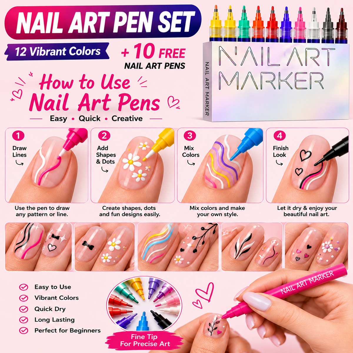 Nail Art Pen Box