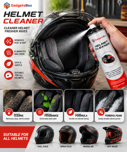 Helmet Cleaner Spray – Deep Clean & Fresh Ride 🏍️