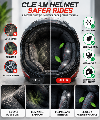Helmet Cleaner Spray – Deep Clean & Fresh Ride 🏍️