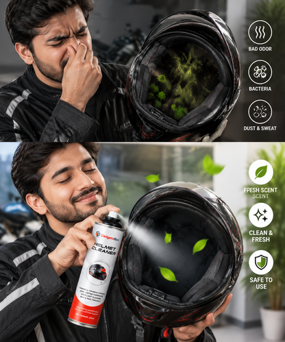 Helmet Cleaner Spray – Deep Clean & Fresh Ride 🏍️