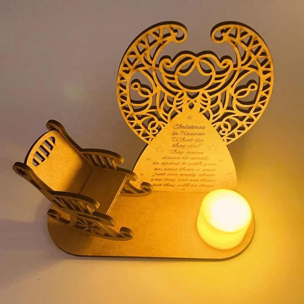 🎄 Wooden Tree Candle Holder Decor