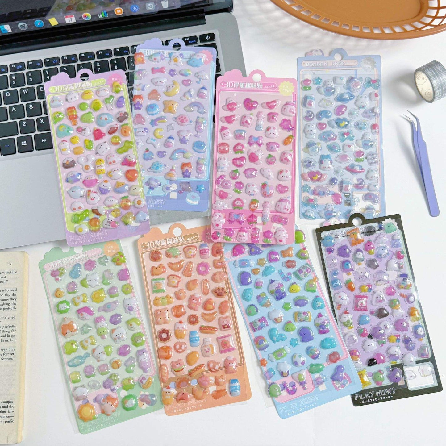 3D Puffy Stickers 🌈 | Cute & Colorful Decoration Magic ✨