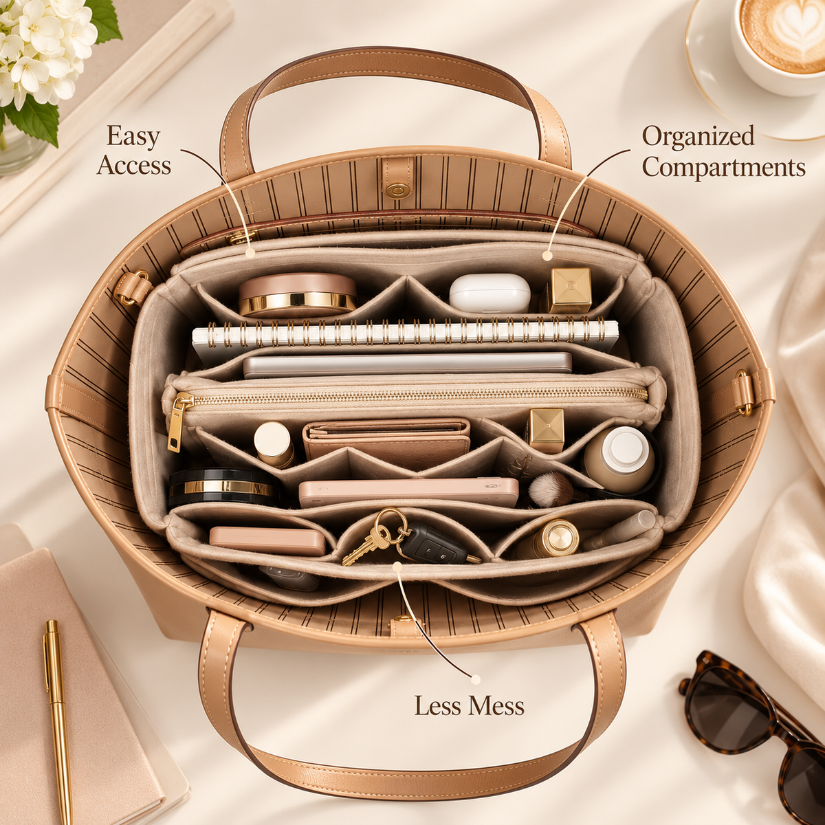 Tote Bag storage Organizer