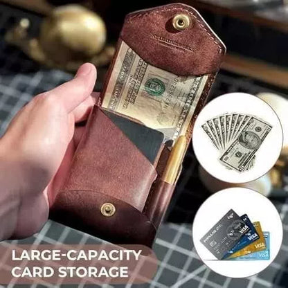 Multi-functional Leather Compact Wallet